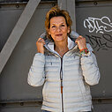 Edle Daunenjacke “ADRIANA” light grey blue (MSC15)