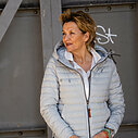 Edle Daunenjacke “ADRIANA” light grey blue (MSC15)