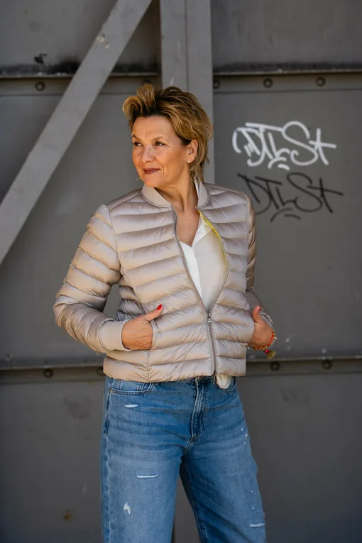 Leichte Steppjacke “VENEDIG” taupe (GW221)