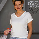 Cooles Shirt “IMKE” wollweiß (BA57)