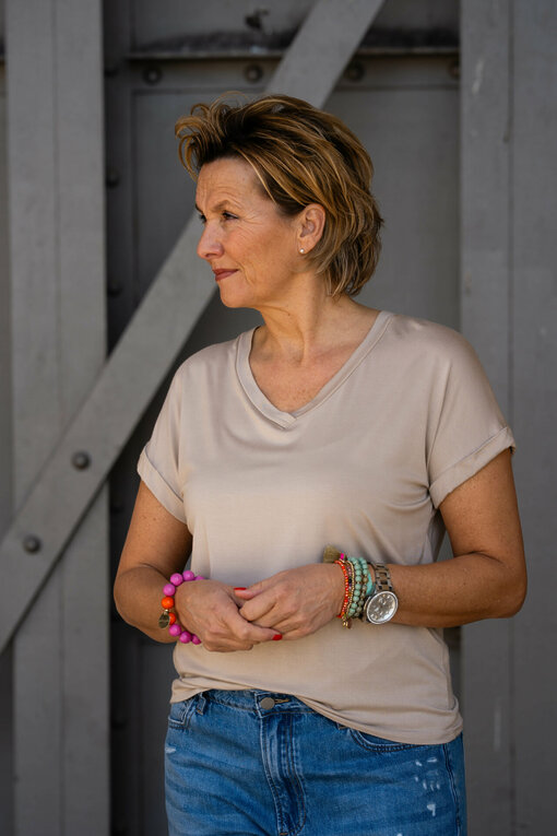 Cooles Shirt “IMKE” sand (BA57)