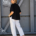 Shirt “AMBER” laundry black (ER27)/ Hose “ISABELLA” beton (ER91)