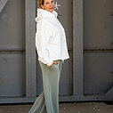 Cooler Hoodie “MARYANA” offwhite (HL17)/Soft Touch Hose “STEPHANIE” khaki (H33)