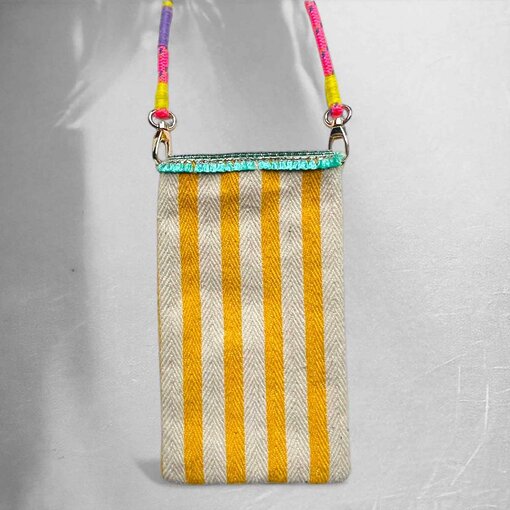 Farbenfrohe Handytasche “HIPPIE” Stripe Pink (NOI14)