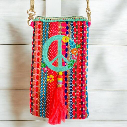 Farbenfrohe Handytasche “HIPPIE” Peace 24 (NOI15)