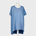 Basic – Kurzarmshirt “GERALDINE” jeansblau (BA46)