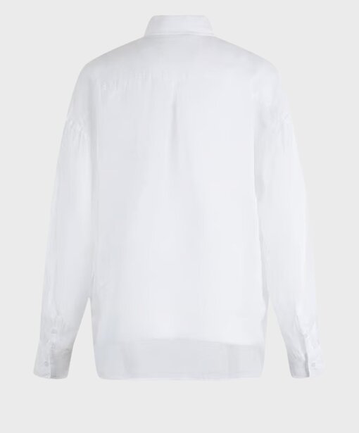 Transparente Bluse “BUTTO” offwhite/white (MSC26)