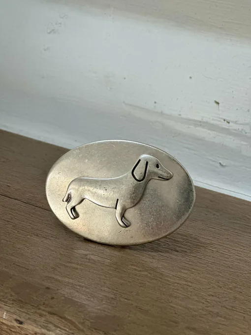 Gürtelschließen DACKEL silver (UJ02)