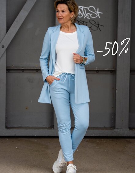 FRAUENSACHE - Longblazer "BEATRIX" - hellblau (B03)