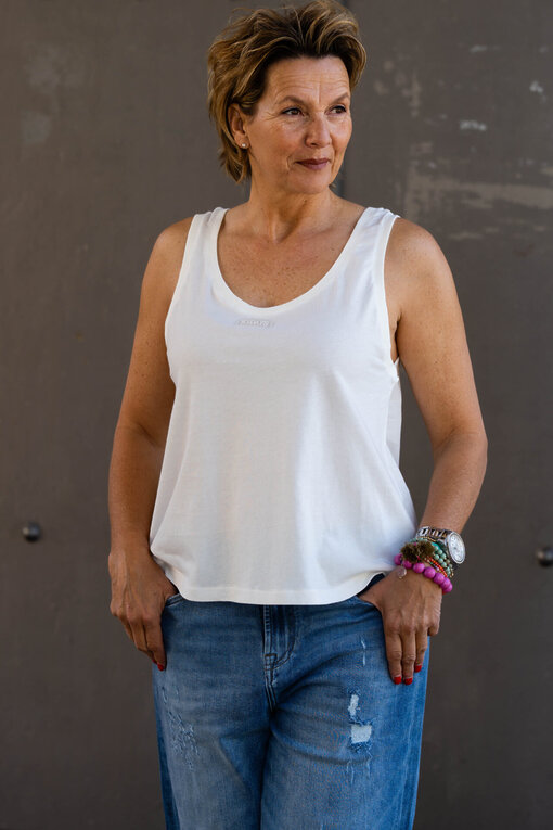 Hochwertiges Tank Top “ALIMA” ecru (10D39)