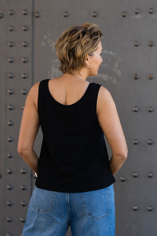 Hochwertiges Tank Top “ALIMA” black (10D39)