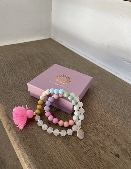 SCHMÜCKSTÜCK - Armband "MALA TWIN PASTAEL SHADES" (SSK111)