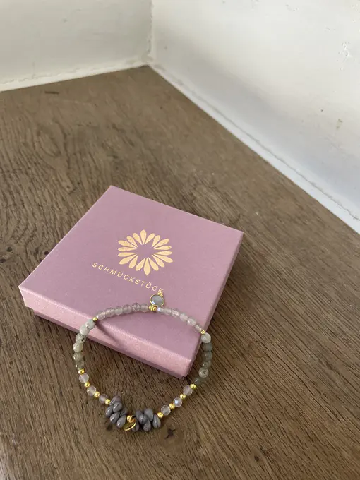 Perlenarmband “DROPS GREY” (SSK86)