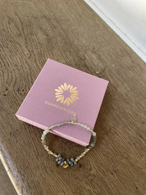 Perlenarmband “DROPS GREY” (SSK86)