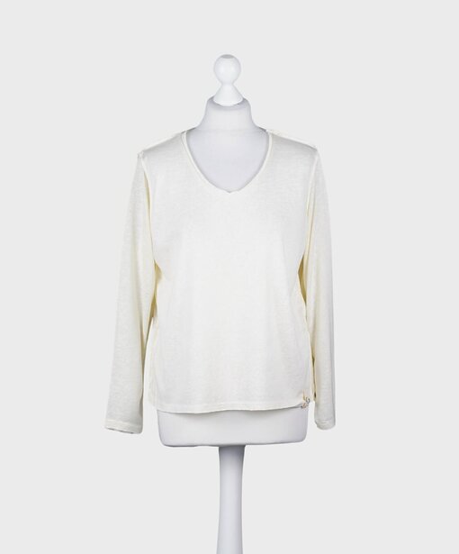 Feines Langarmshirt “NIAN” offwhite (CC08)