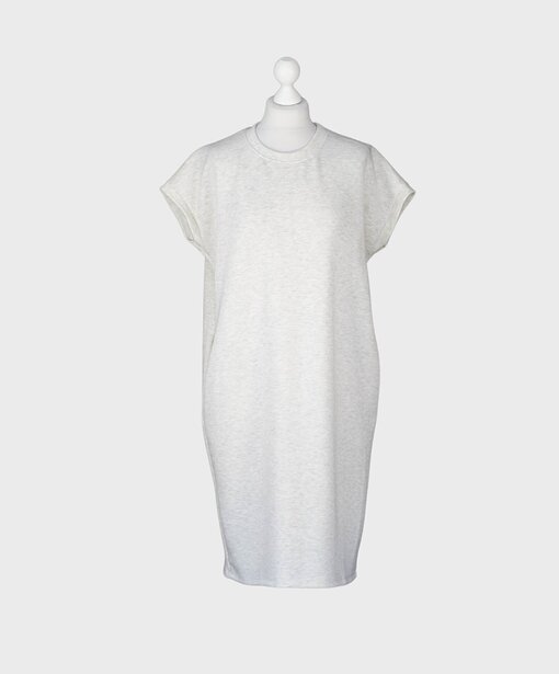 Softes Midikleid “AMIRA” hellgrau meliert (GW48)