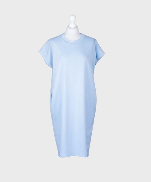 Softes Midikleid “AMIRA” hellblau (GW48)