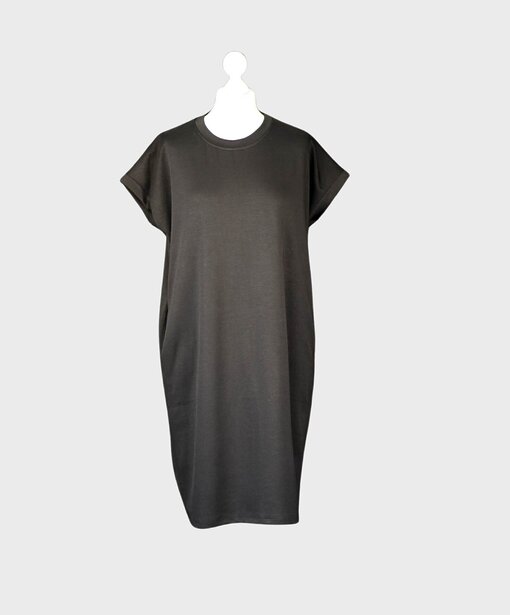 Softes Midikleid “AMIRA” schwarz (GW48)