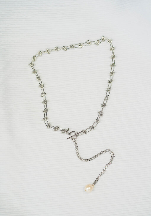 Necklace “CHAIN PEARL” silber (IC68)