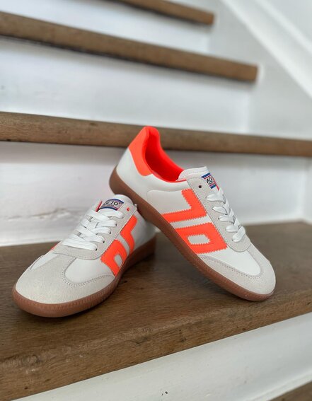 BACK 70 - Retro Sneaker "CLOUD-LEATHER" - fluo/pink (BB07)