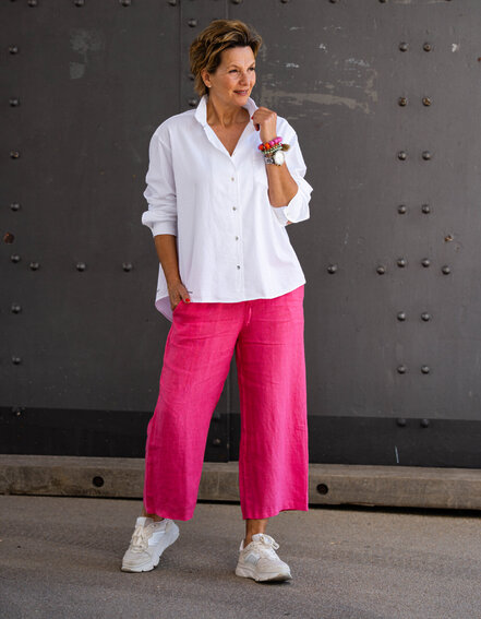 FRAUENSACHE - Leinen Culotte Hose "MERLE" (H11)