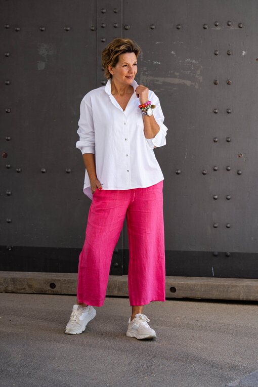 Pique Bluse “ANIKE” (10D74) / Leinen Culotte Hose “MERLE” (H11)