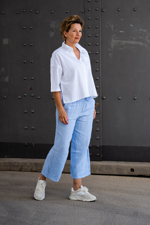 Sommer Bluse “DEMY” (SE13) /  Leinen Culotte Hose “MERLE” (H11)