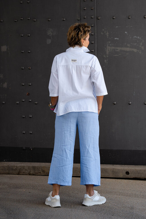 Sommer Bluse “DEMY” (SE13) /  Leinen Culotte Hose “MERLE” (H11)