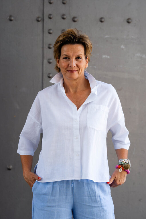 Sommer Bluse “DEMY” (SE13) /  Leinen Culotte Hose “MERLE” (H11)