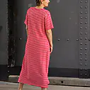 Streifenkleid “MAGGIE” rosa/rot (GW78)
