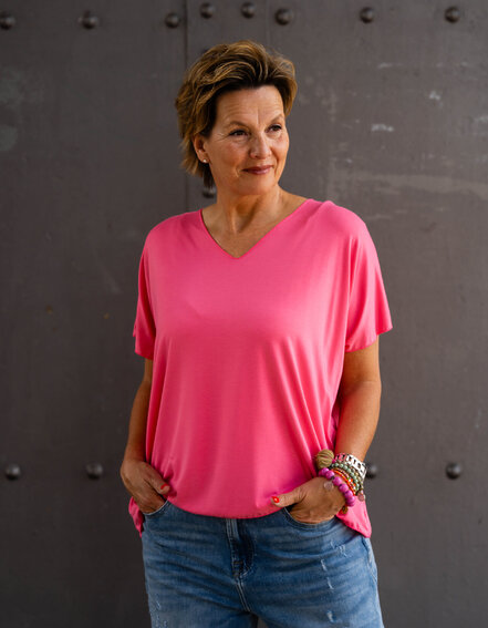 FRAUENSACHE - Basic Kurzarmshirt "INES" (BA69)