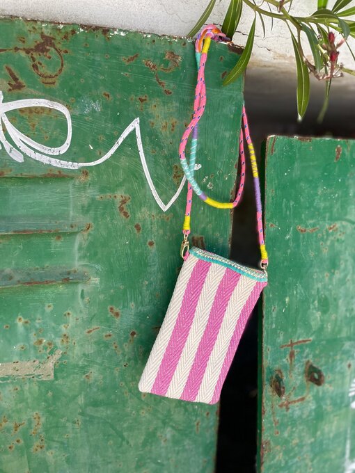 Farbenfrohe Handytasche “STRIPE PINK” (NOI14)