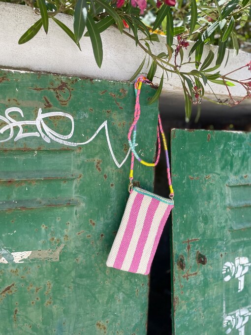 Farbenfrohe Handytasche “STRIPE PINK” (NOI14)