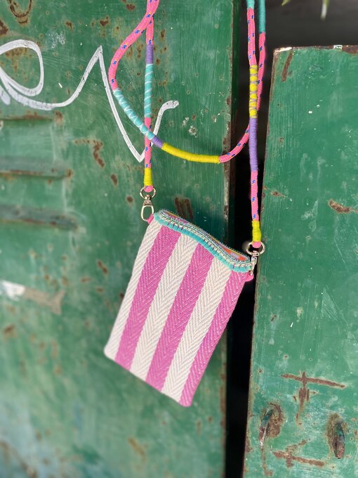 Farbenfrohe Handytasche “STRIPE PINK” (NOI14)