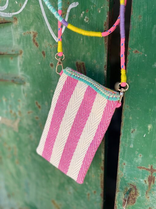 Farbenfrohe Handytasche “STRIPE PINK” (NOI14)