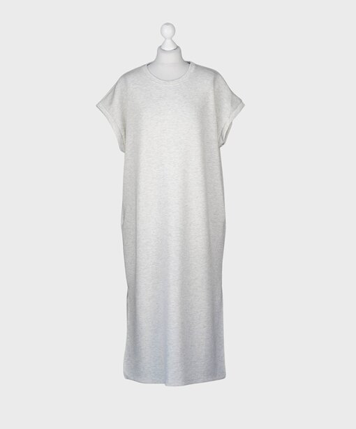 Softes Maxikleid “JULIE” hellgrau meliert (GW27)