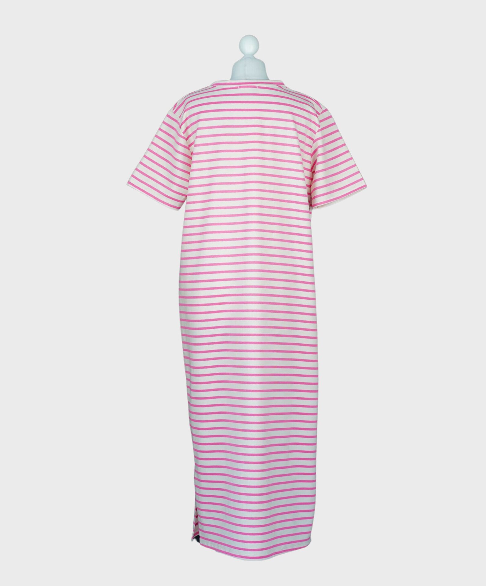 Tolles Streifenkleid “VIRGINIE” pink/creme (GW60)