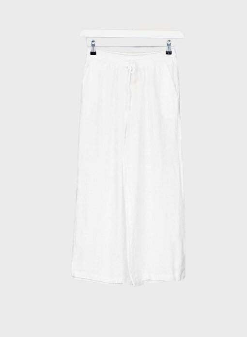 Leinen Culotte Hose “MERLE” weiß (H11)