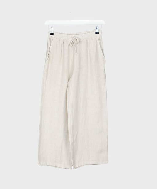 Leinen Culotte Hose “MERLE” beige (H11)