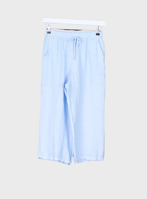 Leinen Culotte Hose “MERLE” hellblau (H11)