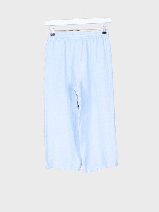 Leinen Culotte Hose “MERLE” hellblau (H11)