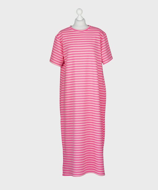 Streifenkleid “MAGGIE” neon pink/mauve (GW78)