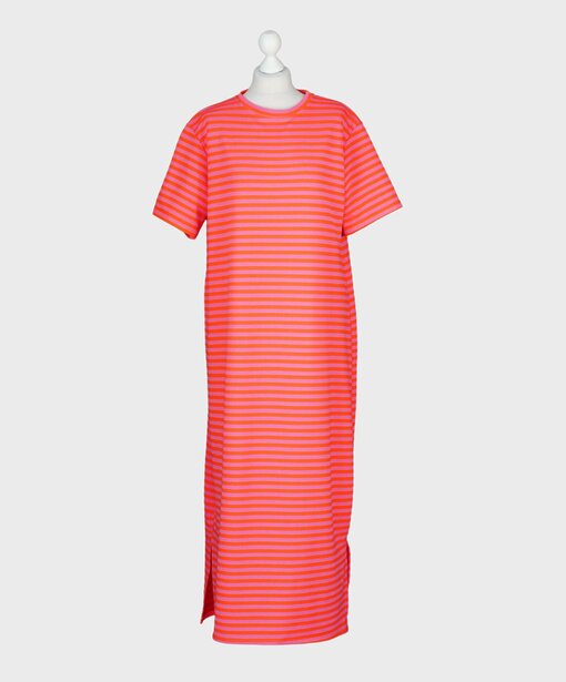 Streifenkleid “MAGGIE” neon orange/lila (GW78)
