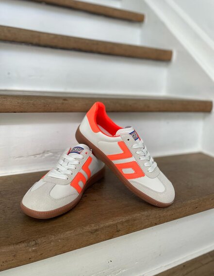 BACK 70 - Retro Sneaker "CLOUD-LEATHER" - fluo/orange (BB03)