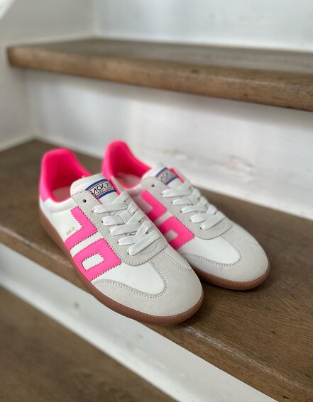 BACK 70 - Retro Sneaker "CLOUD-LEATHER" - fluo/pink (BB07)