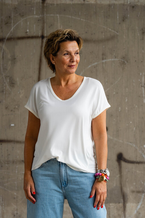 Softes Shirt “JOANNA” wollweiß (BA44)