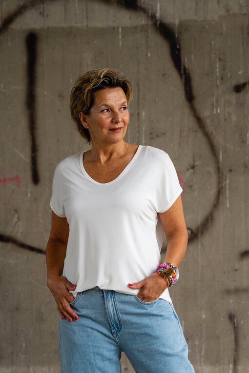 Softes Shirt “JOANNA” wollweiß (BA44)