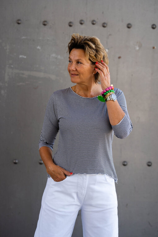 Streifenshirt “JANET” schwarz/weiß  (BA19)