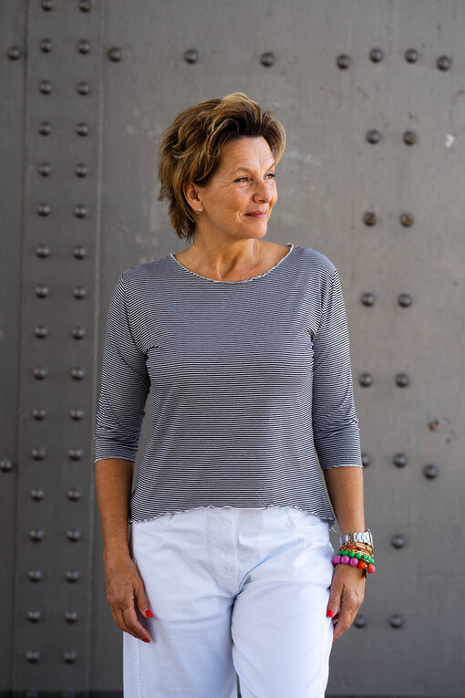 Streifenshirt “JANET” schwarz/weiß  (BA19)