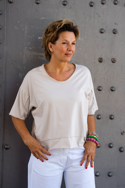 Lockeres Shirt “ALJONA” beige (BA51)